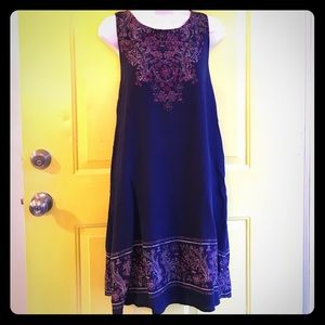 Navy sleeveless cut-out back dress XL